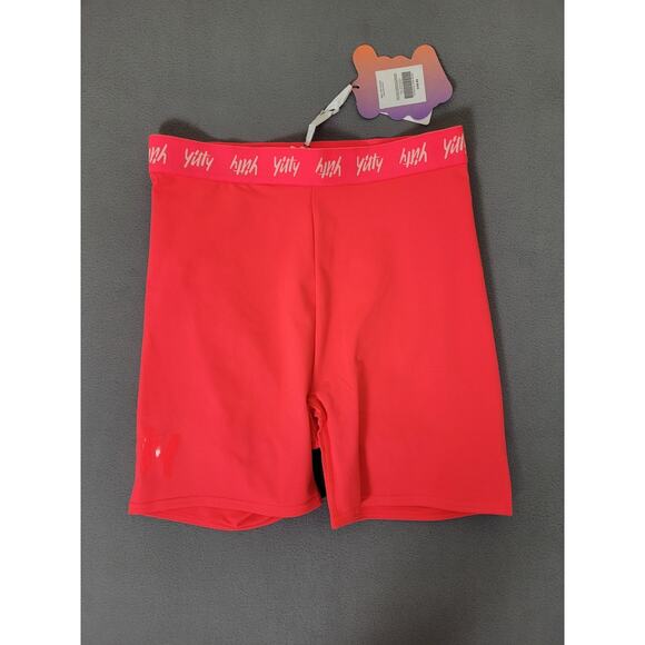YITTY Major Label Shaping High Waist Shorts Size Large Neon Pink - Picture 1 of 8
